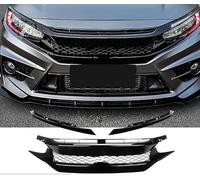 Front Grille Grills For Civic 10e Génération 2016-2021,Upgrade Mesh Radiator Assembly Hood Bumper Protector Guard Accessories.