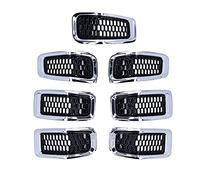 Front Grille Inserts for Cherokee 2014-2018 - 7pcs Mesh Trim Accessory for Enhanced Protection