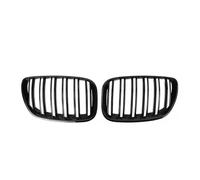 Front Grille Matte Black Double Line Style Front Bumper Racing Grilles Glossy Dual Slats Upper Grill For BMW SUV For X5 E53 1999-2005 2006 Car Front Grills(Double-Glossy Black1)
