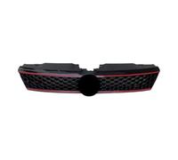 Front Grille Modified For GLI Style Car Front Bumper Upper Grille GrillHoneycomb Racing Grills For VW For Jetta Mk6 2012 2013 2014 Car Front Grills(Red)