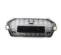 Front Grille Panel Replacement Compatible With For A4 B9.5 S4 2020 2021 2022 Glossy Black Honeycomb Car Front Radiator Bumper Center Mesh Grille Replacement