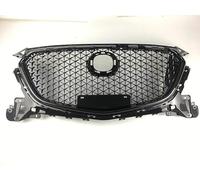Front Grille Replacement for Mazda 3 For Axela 2017 2018 2019 Gloss Black Honeycomb Grille ABS Front Middle Grille Front Bumper Grill Upper Grille Bumper Grille