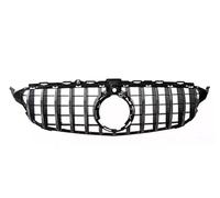 Front Grille Trim Front Inlet Grille Racing Grill For Mercedes For Benz C class W205 C63 For AMG 2014 2015 2016 2017 2018 2019 2020 2021(2019 Silvery)