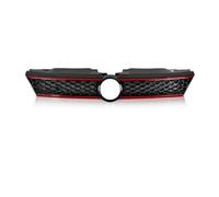 Front Grille Trim Strips For VW For Jetta Mk6 For GLI Style 2012 2013 2014 Car Front Bumper Centre Grille Honeycomb Hex Mesh Upper Grill(Red Line)