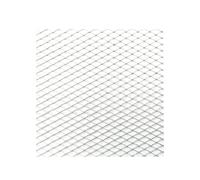 Front Grille Universal 100x33cm Diamond Hole Aluminium Racing Car Bumper Grille Grill Mesh Net Vent Black Silver Red Blue Tuning Kidney Grill(Silver Diamond 3x6mm)