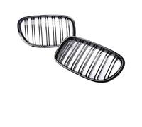 Front Grilles Replacement for BMW F01 F02 7 Series 2008-2012 Car Front Bumper Grilles Single Line Double Line Gloss Black Kidney Grill Grille(Dual Carbon Style)(Dual Gloss Black)