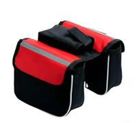 Front Handlebar Bike Bag Waterproof Oxford Cloth Material for Phone Storage and Tool Organization on Any Bicycle (red-Fabric)