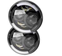 Front Head Light 7 Inch Black LED Headlight H4 Headlamp For Lada Niva 4x4