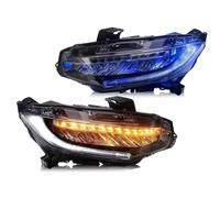 Front Head light Assembly Compatible With Civic 10TH Gen Sedan Coupe Hatchback 2016 2017 2018 2019 2020 2021 Front Bumper Headlamp DRL Turn Signal Headlight(With Blue Start)