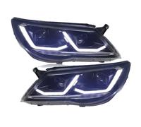 Front Head light Assembly Compatible With VW For Tiguan 2009 2010 2011 2012 Auto Accessories Headlights Front Lights Turn Signal Angel Eye Headlamp Assembly(Ordinary)