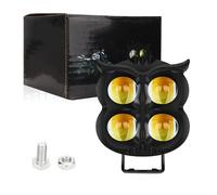 Front Headlight 1pcs Motorbike Running Lamp Motorcycle Headlight LED Spot Light Shape 4 Light Modes Dual Color White Yellow Strobe Fog Light