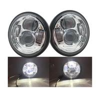 Front Headlight 2pcs For Dyna For FXDF For Fat For Bob 5'' Black DRL Halo Headlights Motorcycle 5inch Projector LED Headlight Moto Round Headlamp Motorcycle Headlight(Short Wire)