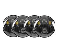 Front Headlight 4piece 5.75inch Headlight LED Angel Eyes Halo Ring Eye DRL For BMW E30 E32 E34(Dark Grey)