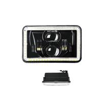 Front Headlight 4X6 Inch H4 LED Headlight Square Lamp High/Low Beam With White Amber Daytime Running Light For Car SUV Trucks 12V 24V(2Piece 4X6 Headlight)