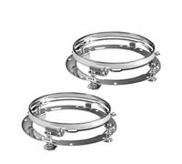 Front Headlight 7 Inch LED Round Headlight Ring Mounting Bracket for Wrangler for JK 2007 2008 2009 2010 2011 2012 2013 2014 2015 2016 with 7"(Silver 2pcs)