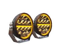 Front Headlight 9Inch LED Driving Light 90000LM Spot Flood Off-road Work Lights Amber DRL For Truck ATV UTV SUV Car 4x4 12V 24V(2Piece 9inch with wire)