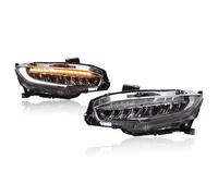 Front Headlight Assembly Compatible With Civic 10th 2016 2017 2018 2019 2020 2021 Car Lamp Daytime Running Light Dynamic Turn Signal Headlight Car Accessories(Hatchback)