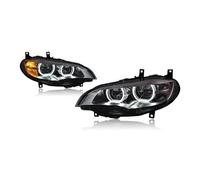 Front Headlight Auto Parts Car Lights compatible with BMW X6 E71 Headlight 2008-2014 Car Double Lens LED Front Lamps DRL Turn Signal(For AFS)(For AFS)