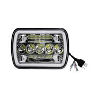 Front Headlight Car 6x7 Inch Led Headlights Amber DRL Automotive Square 6000K White Assembly For Jeep For Cherokee XJ For Wrangler YJ(1Piece Square Headlight)