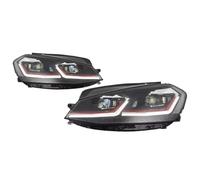 Front Headlight Car For Golf 7 Headlight 2013-2017 MK7 Upgrade MK7.5 Modified DRL Dynamic Turn Signal LED Auto Accessories(Red)