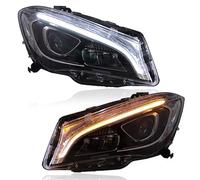 Front Headlight Compatible With Benz For Mercedes W117 For CLA Headlights 180 200 220 250 260 2013-2020 ALL DRL Turn Signal Lens Headlamps Blue Start(2pcs Halogen European Version)