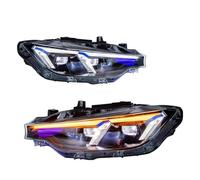 Front Headlight Compatible With For 3 Series F30 F35 2012 2013 2014 2015 2016 2017 2018 Head Lamps DRL Turn Signal High Beam Angel Eye Projector 2pcs(Right and Left Halogen)