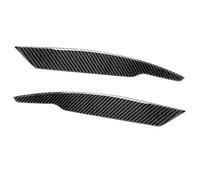 Front Headlight Eyelid Eyebrow Trim For Passat B6 3C 2005-2010 1 Pair Resistant Soft Real Carbon Fiber Headlight Eyelids Eyebrow Decoration Stickers
