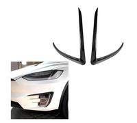 Front Headlight Eyelid Eyebrow Trim For Tesla for Model X 2015-2021 Car Front Bumper Splitter Spoiler Covers Trim Fog Lights Eyebrow Wind Knife Sticker