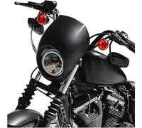 Front Headlight Fairing for 1982-later Sportster Dyna, Motorcycle Headlamp Visor Cowl Fairing Mask for Harley Davidson Sportster XL Iron 883 1200 SuperLow Dyna FXD Low Rider Super Glide (Matte Black)