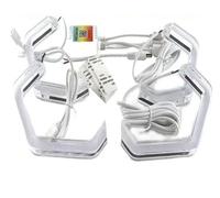 Front Headlight For BMW E92 E93 For Coupe Convertible Cabrio For M3 2006-2013 RGB Rings For M4 Style LED Angel Eyes Kit With APP Control(A)