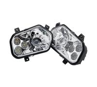 Front Headlight For Polaris For RZR For Side X For Sides For Sportsman 800 900 570 H4 12-13 Headlight For ATV Headlamp ATV LED Headlight Left Right(2 pcs Chrome)