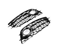 Front Headlight Grille Cover 2X Front Bumper Fog Light Lamp Grille Grill Cover Mesh For A4 B8 For S-Line S4 2008-2012 Grille 8K0807681C 8K0807682C