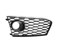 Front Headlight Grille Cover Glossy Black Car Front Fog Light Grille Cover Trim For RS7 2014 2015 2016 2017 2018 Fog Lamp Grill