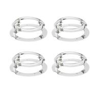Front Headlight Universal Round 5 3/4" 5.75 Inch Motorcycle LED Headlight Mounting Bracket Black/Silver Motor Headlamp Mount Brackets Ring Motorcycle Headlight(4PCS Silver)