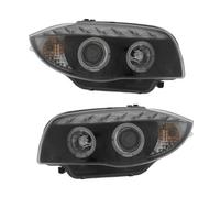 Front Headlights For BMW For 1 Series For E87 2004-2012 Parts Projector Upgrade Headlights Twin Angel Eyes LED Daytime Running Lights 1 Pair