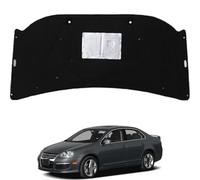 Front Hood Engine Sound Insulation Pad for Volkswagen Bora 2009-2012, Cotton Aluminum Foil Hood Engine Sound Pad snap-fit mounting