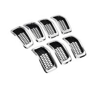 Front Hood Grill Grille Chrome/Glossy Car ABS Front Mesh Grills For Cherokee 2014 2015 2016 2017 2018 Exterior HONEYCOMB Grille