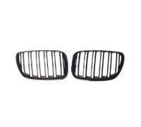 Front Hood Grille 1 Pair Black Gloss Car Grilles Double Line Anti-scratch ABS Front Hood Grill 51137113733 51137113734 for X5 E53 2004-2006