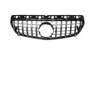 Front Hood Grille Front Grille Grill Mesh Tuning Accessories For A Class A45 W176 2013-2018 2019+ A180 A200 A260 GT Diamond Style(13-15 GT Silver)