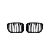 Front Hood Upper Grill 1 Pair Car Front Hood Kidney Grille Glossy Black Grills For X3 For X4 G01 G02 G08 2018-2021 Double Slat Line Grills