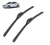Front Hybrid Wiper Blades - Long-Lasting | Windscreen Accessories, Clean | for Toyota Corolla E160/E170/E180 2012-2018 | 26"+14" Inches