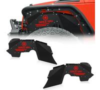 Front Inner Fender Liners Compatible with 2007-2018 Jeep Wrangler JK & JKU Unlimited 2/4 Doors, Bolt-on Style Mud Guards Cover Steel Wheel Well Fenders Flares (2 Pcs, 1941 & Red Star Style)