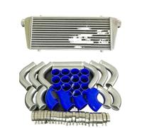 Front intercooler 550x220x52mm Universal Aluminum Turbo Intercooler Exchanger + 12PCS 2.25" In/Outlet 57mm Pipe HOSE Tube Fin