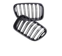 Front Kidney Bumper Double Slat Carbon Fiber Grill Cover M Tech Color Racing Refiting Grille Compatible With BMW X3 X4 F25 F26 2010-2013(Dual matte black)