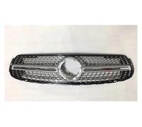 Front Kidney Front Bumper Grille Front Bumper Grille Inlet Grill For Benz X253 For GLC 2019 2020 2021 300 200 220 Tuning Hood Mesh Grid Diamond GT Style(Sport D Silvery)