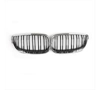 Front Kidney Grill Dual Slat Grille Racing for 3 Series E92 E93 Coupe 2006-2010 Gloss Black+Chrome 51137157277