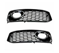 Front Kidney Grill For A5 For B8 For SLine For S5 2008-2012 2Pcs Car Front Bumper Fog Light Grille Mesh Honeycomb Hex Front Grille Grills(Chrome)