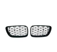 Front Kidney Grill For BMW 2 Series F22 F23 F87 For M2 2014-2019 Car Front Kidney Diamond Grille Racing Grill Silver Grilles Accessories Front Grills(Black and Silver)