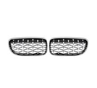 Front Kidney Grill For BMW 3-Series E90 E91 2009-2012 Single Line Style Front Bumper Grilles Matte Black Double Line Style Grill Accessories Front Grills(Diamond-Silver)