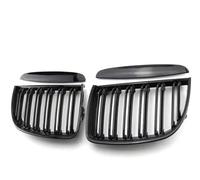 Front Kidney Grill For BMW For E90 E91 For 3 Series For 320i 325i 328i 2005-2008 1 Pair Gloss Matt Black Line Front Kidney Grille Grill Double Slat Front Grille Grills(Carbon Fiber)